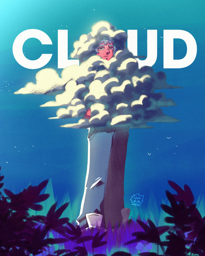 tête dans les nuages