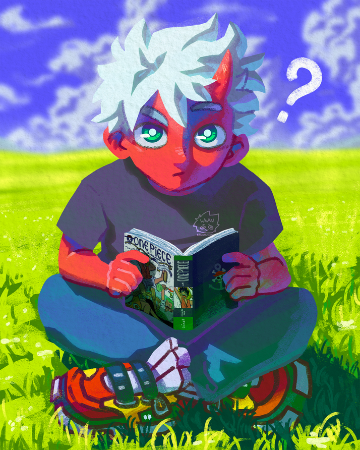 Little demon read One Piece